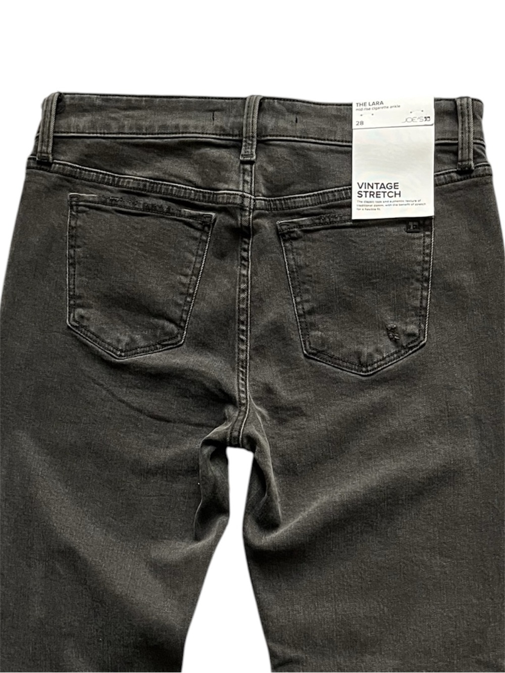 Joe's The Lara Mid-Rise Cigarette Straight-Leg Ankle Jeans - Faded Black - Picture 6 of 9